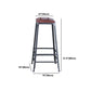 Industrial Armless Counter Stool Iron Cafe Bar Stool with Leather Cushion Clearhalo 'Bar Furniture' 'Bar Stools' 'bar_stools' 'furn' 'furn_bar_stools' 'Furniture' 'furniture_bar_stools' 'Kitchen & Dining Furniture' 1200x1200_e2dedcd5-42b5-446f-ba80-19499bab8bb4