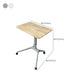 Modern Style Office Task Desk Rectangular Shape Writing Desk with Wheels
