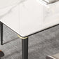 Rectangle Fixed Dining Table Industrial Sintered Stone White Home Table