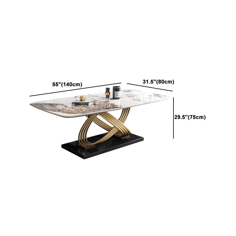 Nordic Glam Rectangle Sintered Stone Table Set 1/4/5/7 Pieces Dining Set Clearhalo 'Dining Room Sets' 'Dining Tables & Seating' 'dining_room_set' 'furn' 'furn_dining_room_set' 'Furniture' 'Kitchen & Dining Furniture' 1200x1200_e2e32488-4453-4334-8424-678d722c0ed8