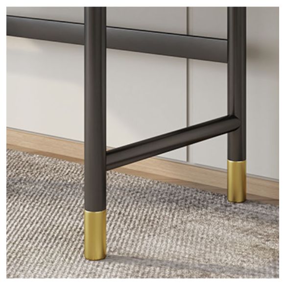 2 cajones escritorio de oficina contemporáneo escritorio de computadora antiguo con patas de metal