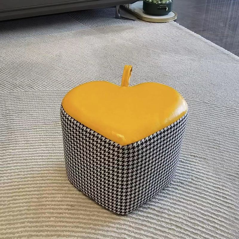 Ottoman Faux Leather Modern Specialty Water Resistant Houndstooth Pattern Ottoman Clearhalo 'furn' 'furn_ottomans_poufs' 'Furniture' 'Living Room Furniture' 'Ottomans & Poufs' 'ottomans_poufs' 1200x1200_e2e5baa5-485c-49cb-b77f-c64ff836f073