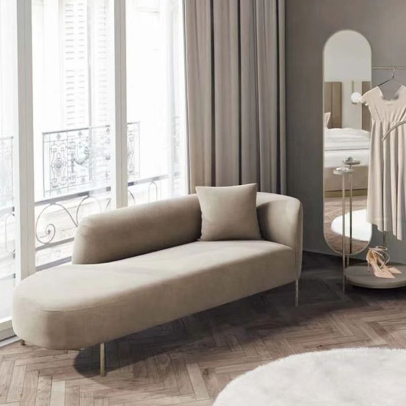 Glam Velvet Flared Arm Chaise Lounge for Living Room with Pillow Clearhalo 'Chairs & Seating' 'Chaise Lounge' 'chaise_lounge' 'furn' 'furn_chaise_lounge' 'Furniture' 'Living Room Furniture' 1200x1200_e2e5dd0c-4aa7-4114-b887-f7e13c1d0285