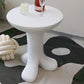 Tavolo d'angolo bianco Tavola unica a 3 gambe, 19,7 "w x 19,7" d x 24 "h