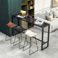 Industrial Style Rectangle Bar Table Faux Marble Bar-Height Bar Dining Table Clearhalo 'Bar Furniture' 'Bar Tables' 'bar_tables' 'furn' 'furn_bar_tables' 'Furniture' 'Kitchen & Dining Furniture' 1200x1200_e2e682f8-3ff0-457e-a282-fd89f7307178