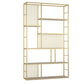 Glam Engineered Wood Bookshelf Open Back Standard Bookcase with Shelves