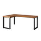 Industrial Solid Wood Writing Desk L-Shape Office Desk with Metal Legs Clearhalo 'furn' 'furn_office_desk' 'Furniture' 'Office Desks' 'Office Furniture' 'office_desk' 1200x1200_e2e908e2-6e82-4ce6-a022-b6844354ebc8