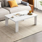 Modern Style Rectangular Wooden Table 4 Legs Base with Storage Rack Coffee Table