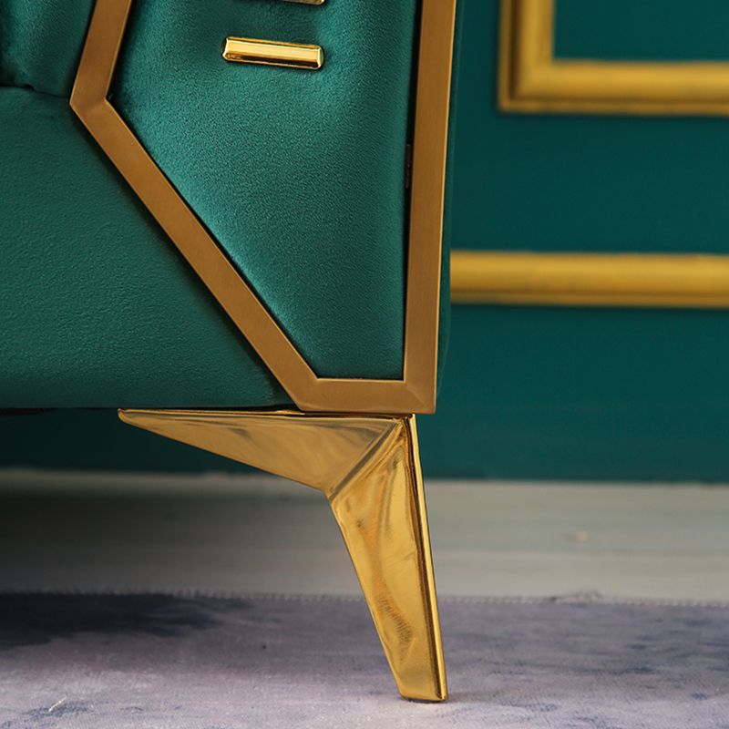 29.5"H Velvet/ Faux Leather Sewn Pillow Back Tuxedo Arm Sofa for Living Room Clearhalo 'Furniture' 'furniture_sofas' 'Living Room Furniture' 'Sofa' 'sofas' 1200x1200_e2e9fed6-0a13-4162-98fa-b2668e9940ff