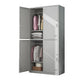 Contemporary Hinged Wardrobe Cabinet Steel Wardrobe Armoire for Home Clearhalo 'Armoires & Wardrobes' 'armoires_wardrobes' 'Bedroom Furniture' 'furn' 'furn_armoires_wardrobes' 'Furniture' 1200x1200_e2ea6e35-9366-440e-aac3-f0059bb5b002