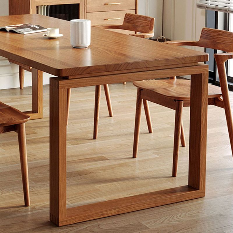 Traditionele 1/2/5/7 stukken meubels vaste houten rechthoekige eetgelegenheden in bruin