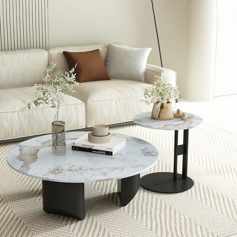 Modern Slate Coffee Table Round Coffee Table for Living Room Clearhalo 'Coffee & Accent Tables' 'Coffee Tables' 'coffee_tables' 'furn' 'furn_coffee_tables' 'Furniture' 'Living Room Furniture' 1200x1200_e2ebf8f2-bc4f-460a-a6e1-29abaa8660ff