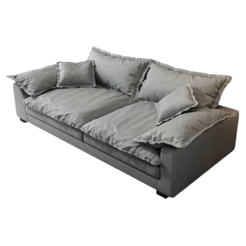 Living Room Pillow Arm Standard Loose Back Gray Contemporary Seating Clearhalo 'furn' 'furn_sofas' 'Furniture' 'furniture_sofas' 'kitchen' 'kitchen_sofas' 'Living Room Furniture' 'Sofa' 'sofas' 1200x1200_e2ec7619-8806-476e-951e-05d4cb6804ac