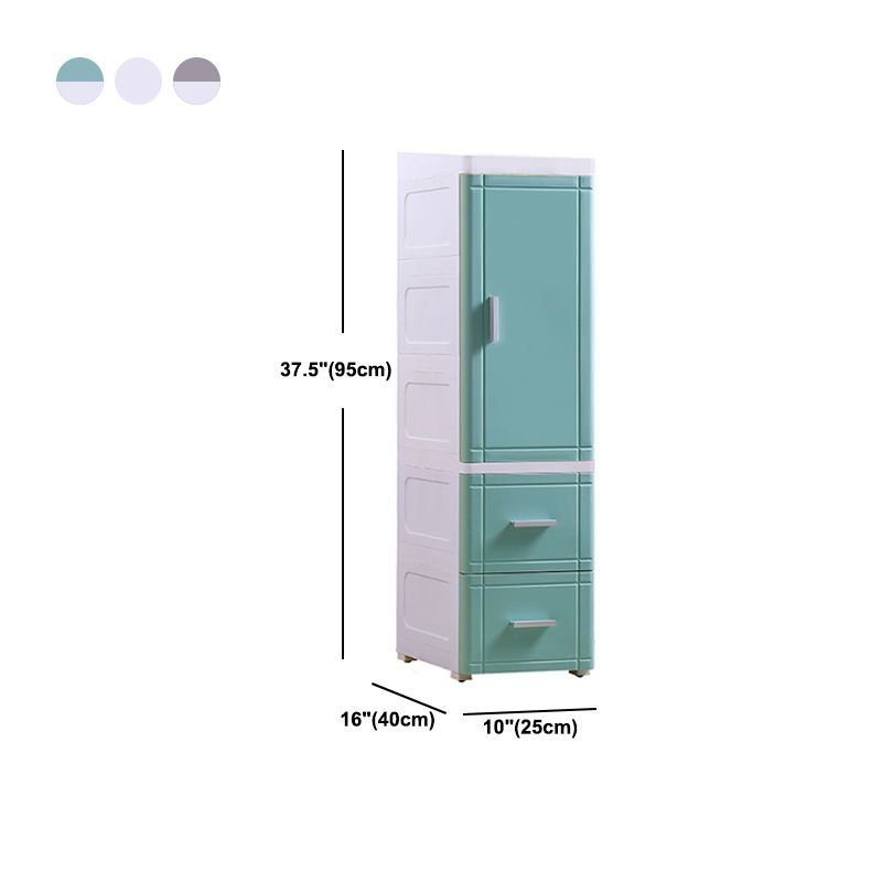 37,4 "H-Nachttisch-Plastik-Nachttisch mit 1 Tür und 2/3-Drawer