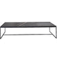 Table basse rectangulaire Trestle 1, finition noire ardoise