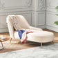 Glam with Arms Solid Color Chaise Round Arms for Bedroom Living Room Clearhalo 'Chairs & Seating' 'Chaise Lounge' 'chaise_lounge' 'furn' 'furn_chaise_lounge' 'Furniture' 'Living Room Furniture' 1200x1200_e2efac71-67d4-4606-b78a-1120f97d3fed