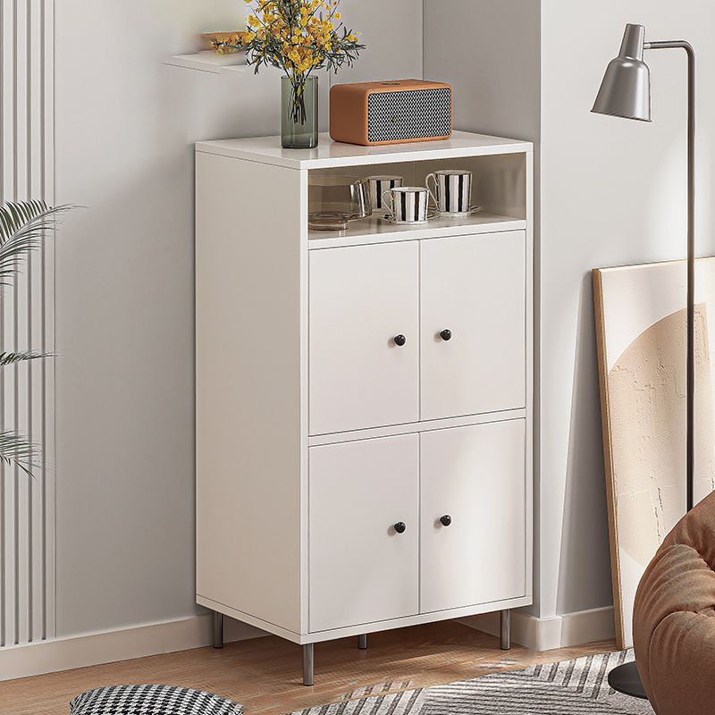 Modern White Cabinet Manufactured Wood Accent Cabinet with Doors Clearhalo 'Cabinets & Chests' 'cabinets_chests' 'furn' 'furn_cabinets_chests' 'Furniture' 'Living Room Furniture' 1200x1200_e2f03bbc-99b3-40c3-a83f-576aecb8c34d