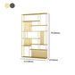 Metal and Wood Shelf Open Etagere Shelf Bookcase for Bedroom