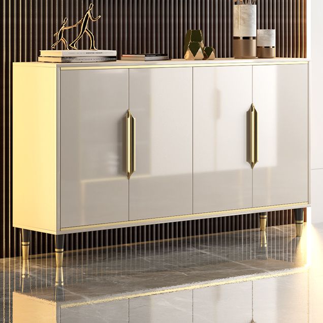 Sideboard glam in legno beige sideboard con porta per soggiorno
