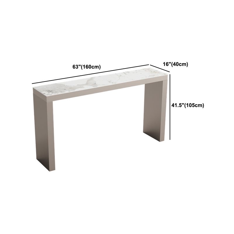 Modern 1/2/3 Pieces Bar Table Set Rectangle Stone Counter Table with Stools for Balcony Clearhalo 'Bar Furniture' 'furn' 'furn_home_bar_bar_sets' 'Furniture' 'Home Bars & Bar Sets' 'home_bar_bar_sets' 'Kitchen & Dining Furniture' 1200x1200_e2f080a6-79ba-452d-bbfd-ccd138c03357