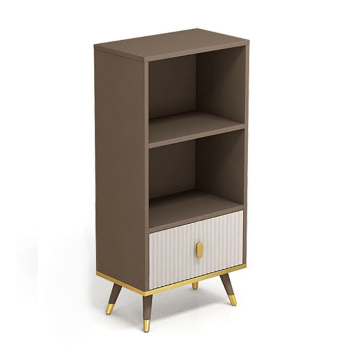 Estantería rectángulo cerrada estantería moderna de madera con cajones