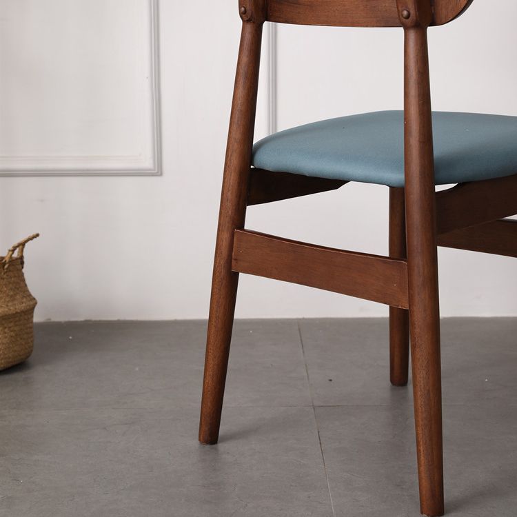 Modern Solid Rubberwood Dining Chair Open Back Kitchen Dining Chairs Clearhalo ' kitchen&dining_furn' 'Dining Chairs' 'Dining Tables & Seating' 'dining_chair' 'furn' 'furn_dining_chair' 'Furniture' 'furniture_dining_chair' 'Kitchen & Dining Furniture' 'kitchen' 1200x1200_e2f56229-44d3-4d3f-a08b-34a5f45e3319