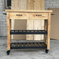 Industrial Rolling Kitchen Cart Wood Rectangular Kitchen Island Cart Clearhalo 'furn' 'furn_kitchen_islands_carts' 'Furniture' 'Kitchen & Dining Furniture' 'Kitchen Islands & Carts' 'kitchen_islands_carts' 1200x1200_e2f6a538-4451-4ab0-b57d-105061358c70