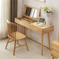 Nordic Flip-Top Vanity Dressing Table Set with Stool 1-Drawer Wood Vanity Table Clearhalo 'Bedroom Furniture' 'furn' 'furn_makeup_vanities' 'Furniture' 'Makeup Vanities' 'makeup_vanities' 1200x1200_e2f72240-968e-4158-8dc6-763adec62109