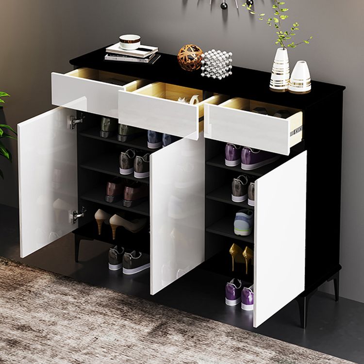 Moderno moderno moderno 39,4 "2/34 - cassetto grigio e nero armadio