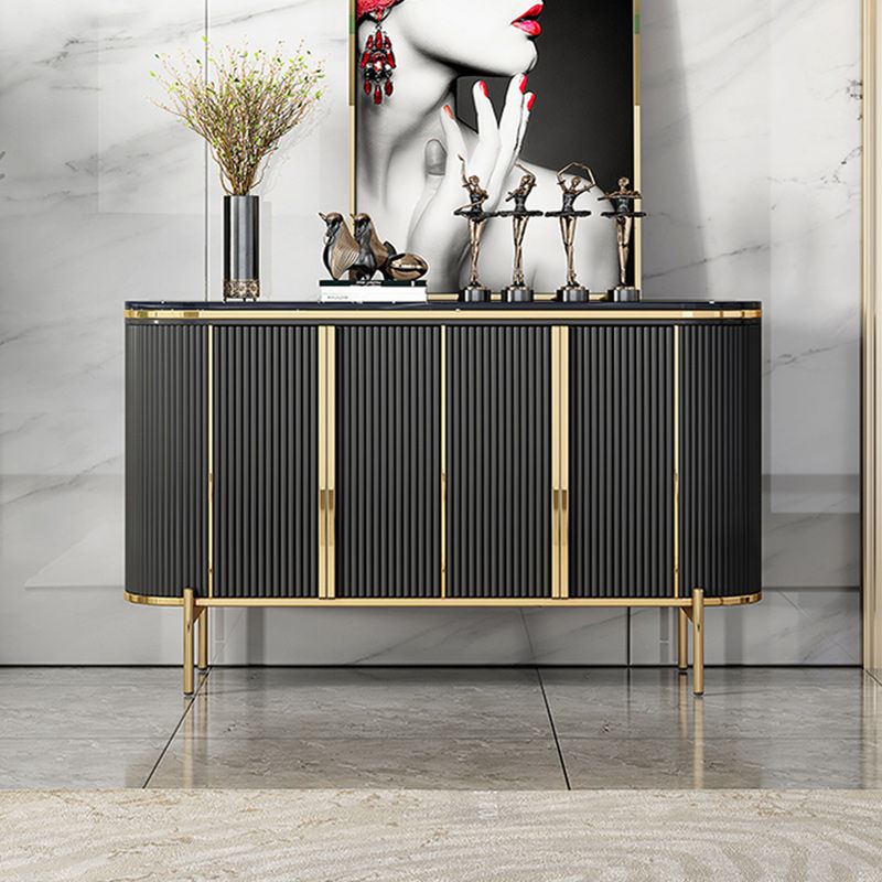 Glam Style Door Sideboard Stone Top Sideboard for Living Room Clearhalo 'buffet_sideboard' 'Buffets & Sideboards' 'furn' 'furn_buffet_sideboard' 'Furniture' 'Kitchen & Dining Furniture' 1200x1200_e2f8abd4-614d-48ea-be17-124b9615c98c