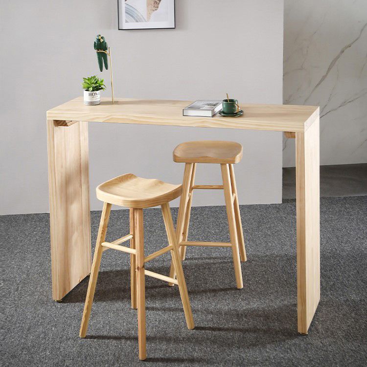 1/3/9 Pièces Rectangle industriel Table de pub ensemble Table de comptoir en bois avec tabourets sans dos