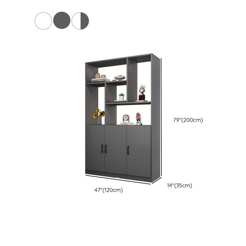 Modern Wooden 78.74" Tall Accent Cabinet with Shelves and Doors