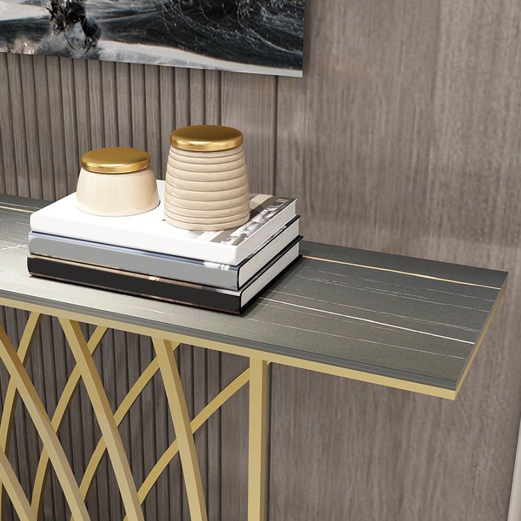 Consola de la consola de 11.8 pulgadas de ancho Slate Glam Rectangle Hall Consola