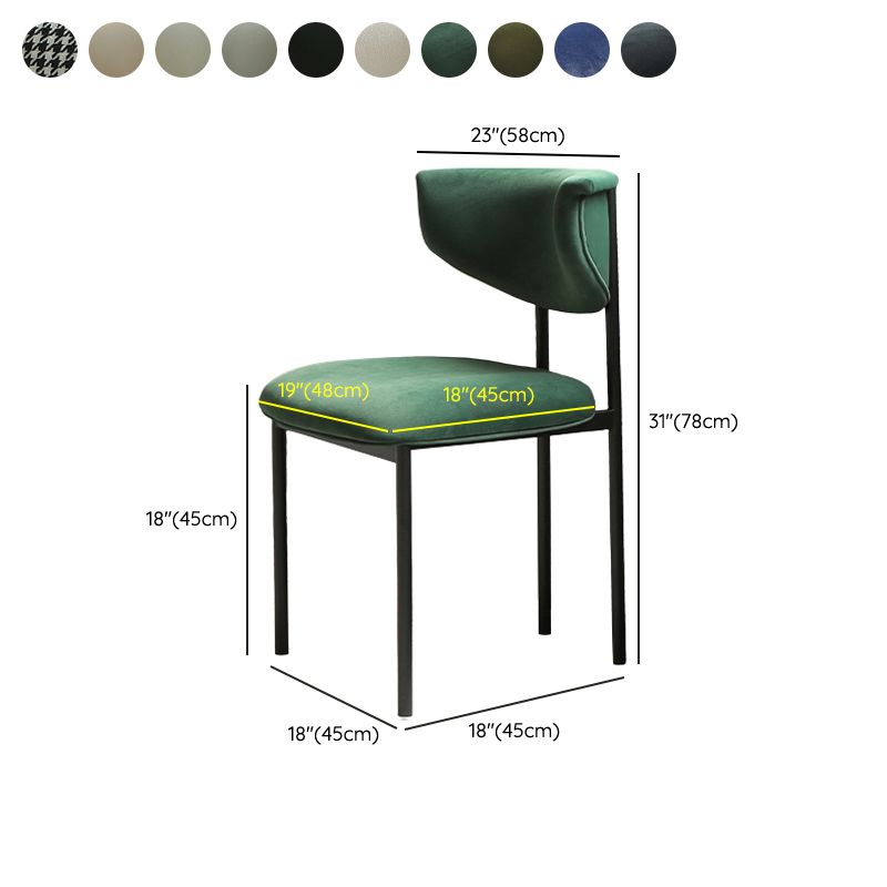 Zeitgenössische offene Back -Polster -Essneitenstuhl für Zuhause