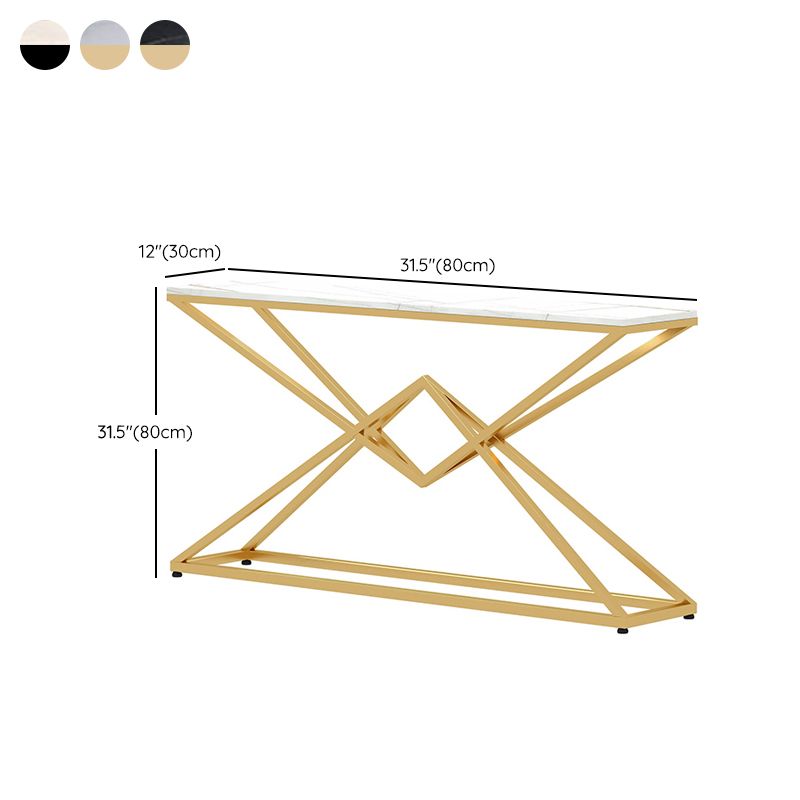 Tabla de acento de consola moderna Table de sofá rectángulo de acabado antiguo