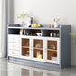 3-Drawer Rubber Wood Sideboard Glam Open Storage Credenza for Living Room Clearhalo 'buffet_sideboard' 'Buffets & Sideboards' 'furn' 'furn_buffet_sideboard' 'Furniture' 'furniture_buffet_sideboard' 'Kitchen & Dining Furniture' 1200x1200_e2fd7fd3-4c91-4d33-8f36-12b0bd0428be