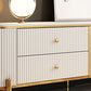 Glam White Stone Top TV Stand 4-Drawer TV Console with Stainless Steel Frame Clearhalo 'furn' 'furn_tv_stands_entertainment_centers' 'Furniture' 'Living Room Furniture' 'TV Stands & Entertainment Centers' 'TV Stands & Media Storage Furniture' 'tv_stands_entertainment_centers' 1200x1200_e2fdca2f-99b4-4d32-9d06-49cb2b944bd2