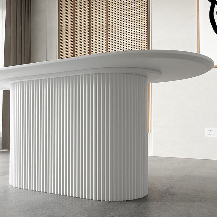 Solid Wood Base Contemporary Oval Dining Table Pedestal Table for Dining Room Clearhalo ' dining_table' 'Dining Tables & Seating' 'Dining Tables' 'furn' 'furn_dining_table' 'Furniture' 'furniture_dining_table' 'Kitchen & Dining Furniture' 'kitchen&dining_furn' 'kitchen' 'kitchen_dining_table' 1200x1200_e301180d-14a7-4303-aa71-5021a2ca2509