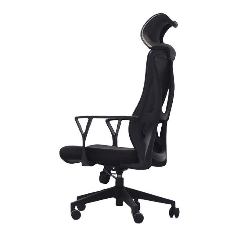 Tarea de silla de brazo de microfibra ajustable contemporánea silla de espalda alta