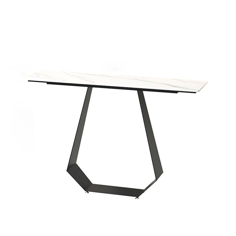 31.5" H Contemporary Console Accent Table Antique Finish Sofa Console Table in Marble Clearhalo 'Console Tables' 'console_tables' 'Entry & Mudroom Furniture' 'furn' 'furn_console_tables' 'Furniture' 1200x1200_e302e3d3-8e9f-42ab-a7d2-61ab5361e0db