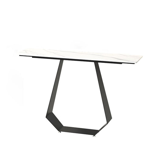 31.5" H Contemporary Console Accent Table Antique Finish Sofa Console Table in Marble Clearhalo 'Console Tables' 'console_tables' 'Entry & Mudroom Furniture' 'furn' 'furn_console_tables' 'Furniture' 1200x1200_e302e3d3-8e9f-42ab-a7d2-61ab5361e0db