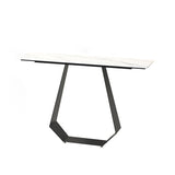 31.5" H Contemporary Console Accent Table Antique Finish Sofa Console Table in Marble Clearhalo 'Console Tables' 'console_tables' 'Entry & Mudroom Furniture' 'furn' 'furn_console_tables' 'Furniture' 1200x1200_e302e3d3-8e9f-42ab-a7d2-61ab5361e0db