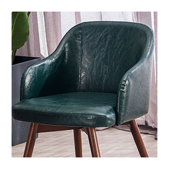 Contemporary Beech Solid Back Arm Chair Matte Finish Upholstered Dining Chair Clearhalo ' kitchen&dining_furn' 'Dining Chairs' 'Dining Tables & Seating' 'dining_chair' 'Furniture' 'furniture_dining_chair' 'Kitchen & Dining Furniture' 'kitchen' 1200x1200_e3039300-d63d-4d9b-9789-a50fcba8f759