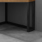 Scrivania d'angolo in legno massiccio moderno 29.53 "scrivania alta con gambe di ferro
