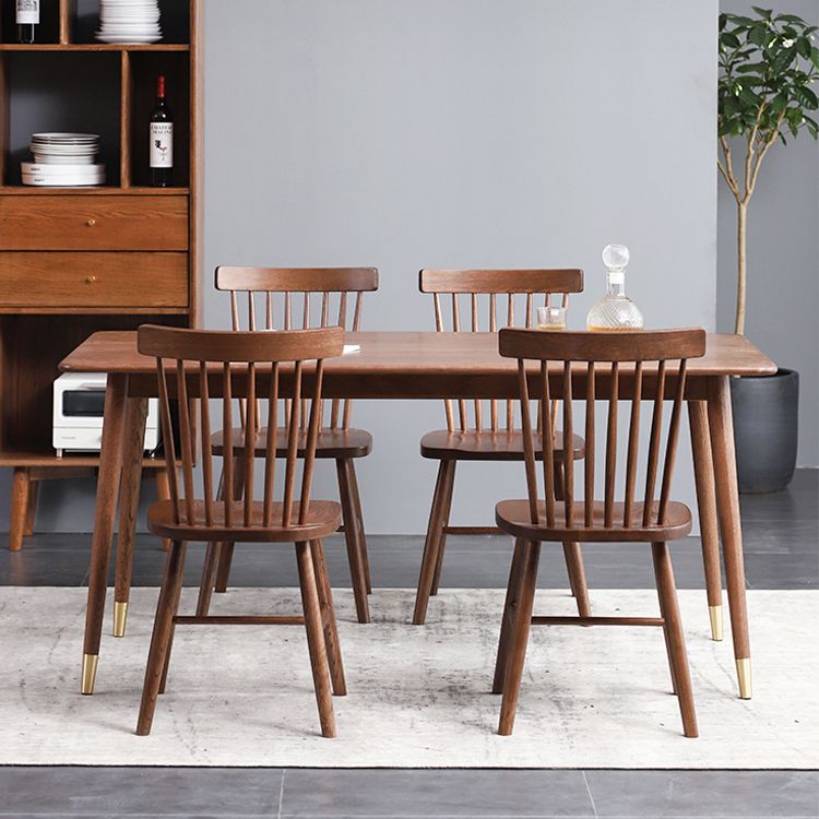 Solid Wood Traditional Luxury Rectangular Dining Table Wood Top Dining Table with 4 Legs Clearhalo ' dining_table' 'Dining Tables & Seating' 'Dining Tables' 'furn' 'furn_dining_table' 'Furniture' 'furniture_dining_table' 'Kitchen & Dining Furniture' 'kitchen&dining_furn' 'kitchen' 'kitchen_dining_table' 1200x1200_e3059711-2ddc-441b-8454-e6ec3ee47f6b