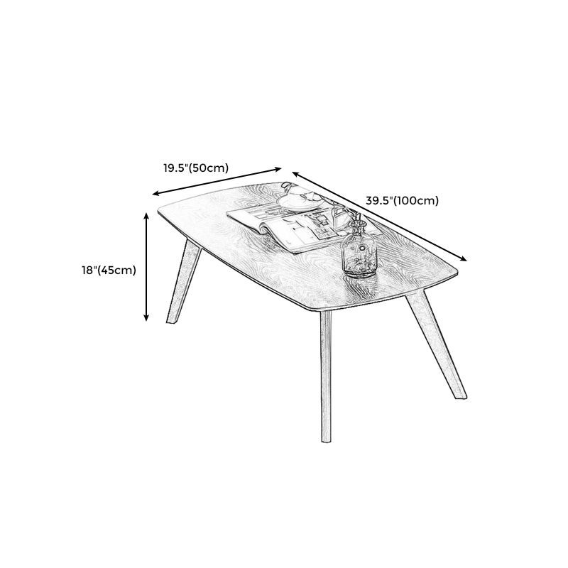 Moderne stijl 4 poten Basis Solid Color Round/Square houten salontafel voor appartement