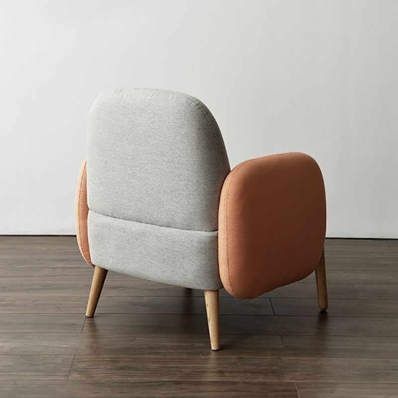 Silla cuadrada de silla de brazo de lino de 29.52 "con cuatro piernas básicas