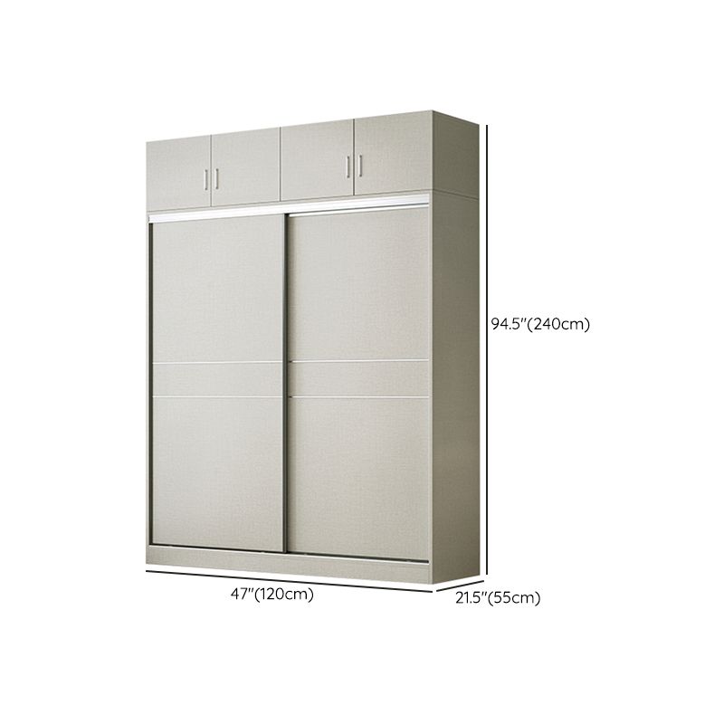 Modern Artificial Wood Wardrobe Freestanding Wardrobe with Sliding Doors for Living Room Clearhalo 'Armoires & Wardrobes' 'armoires_wardrobes' 'Bedroom Furniture' 'furn' 'furn_armoires_wardrobes' 'Furniture' 1200x1200_e3095703-d78c-41bb-8e88-4bf6adea8f00