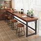 Rectangle Manufactured Wood Bistro Table Modern Pub Table with Metal Frame Clearhalo 'Bar Furniture' 'Bar Tables' 'bar_tables' 'furn' 'furn_bar_tables' 'Furniture' 'Kitchen & Dining Furniture' 1200x1200_e30b144f-31d4-4dc8-bc46-076b2462fa8e