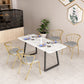 Marble Sled Base Dining Collection Industrial Style Dining Table for Home Clearhalo ' dining_table' 'Dining Tables & Seating' 'Dining Tables' 'furn' 'furn_dining_table' 'Furniture' 'furniture_dining_table' 'Kitchen & Dining Furniture' 'kitchen&dining_furn' 'kitchen' 'kitchen_dining_table' 1200x1200_e30b89c2-2519-4df0-ac9e-ff8f59152d95